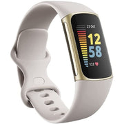 Fitbit Inc CHAR5-LUN-W(FB421GLWT-FRCJK) Charge 5, One Size, Lunar White/Soft Gold