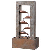 Kenroy Home 51008SLCOP Spillway Indoor Table Fountain - Slate and Copper Finish
