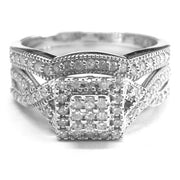 Forever Bride Womens Bride Twist Ring Sets - Hypoallergenic