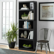 Mainstays MS61002021002TO Framed 5-Shelf Bookcase, True Black Oak