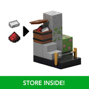 Minecraft JKK09 Trapper's Trip Wire Action Figure w/Redstone Charged Trip Wire, Multicolor, 3.25