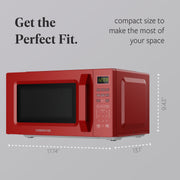 Farberware FMO07WEIRD 700-Watt Compact Countertop Microwave Oven-0.7 cu. ft. in Red