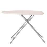 Seymour Home Products Adjustable Height Ironing Board, 18in Wide Steel Frame, 100% Cotton Cover, Iron Rest, Beige Linen, 4760224