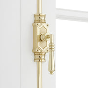 Signature Hardware Romlain Door Cremone Security Bolt, Solid Polished Brass, 108 Inch, Right Hand, 955213-5.19