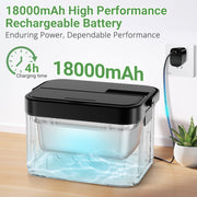 INSMART Heated Lunch Box, 6.3-Cup Cordless Electric Food Warmer with 4D Surround Heating, Leak-Proof Metal Seal, Smart Meal-Time Presets, Blue