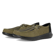 Ariat Hilo Slip-On Shoes for Men, Super Soft Suede Leather, FLX Foam Sole, Dusted Olive American Flag Print, Size 11, 10061214