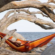 CORE Single Camping Hammock, Durable 300-Thread Diamond Ripstop Nylon, 500 lb Capacity, Quick 2-Minute Setup, Electric Green, Includes Tree Straps and Carry Bag, 40285