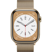 Apple Watch Gen 8 Series 8 Cell 45mm Gold Stainless Steel - Gold Milanese Loop MNKP3LL/A