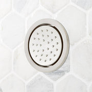 Round Flush-Mount Swivel Body Spray - Brushed Nickel