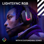 Logitech G Astro A20 X Lightspeed Wireless Gaming Headset, Two-System PLAYSYNC Audio, 48 kHz Microphone, LIGHTSYNC RGB, Black