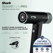 Shark SpeedStyle Professional Lightweight Ionic Hair Dryer, High-Velocity 100 mph, Intelligent Heat Regulation, Spearmint Green, 1800W, HD701GN