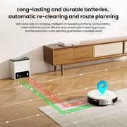 Lefant M350L Robot Vacuum and Mop, 8000Pa Suction, 2-in-1 Vacuum and Mop System, 70-Day Self-Emptying Station, 360 LiDAR Navigation, Smart Obstacle Avoidance, Multi-Floor Mapping, 180 Min Runtime, HEPA Filter