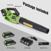 GASKY SF8A511-B 40V Cordless Leaf Blower, 420 CFM Air Volume, 120 MPH Wind Speed, 5 Speed Settings with Turbo Mode, Includes 2 x 2.0Ah Batteries and Charger,