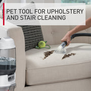 Hoover Dual Spin Pet Plus Carpet Cleaner Machine, Upright Shampooer with DualSpin PowerBrushes, Antimicrobial Brush Roll, HeatForce Technology, Dual Tank System, White, FH54050V