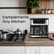 Savour 30385 Dual Coffee Maker, Programmable 12-Cup Coffee Pot & Single Serve Coffee Machine
