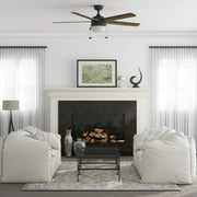 Better Homes & Gardens 10441 52'' Pearce Black Modern Ceiling Fan with Light