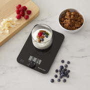KitchenAid Digital Kitchen Scale, Tempered Glass Surface, 11lb Capacity, Measures Dry and Liquid Ingredients, White, KQ914WH