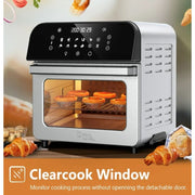 Whall NSE1201 Air Fryer Oven 12QT Touchscreen Air Fryer with 12 Pre-set Menus Up to 95% Less Oil and Clearlook Window