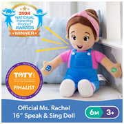 Ms. Rachel Singing and Learning Plush Doll Soft Plush Body Music Sounds
