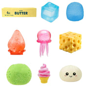 9 Pack Squishy Squeeze Toys, Slow Rising Soft Texture, Assorted Designs and Colors, Hand Fidget Set for Desk and Office