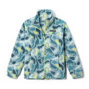 Columbia Kids Helvetia II Printed Half Snap Fleece Pullover, Lightweight Sherpa Pile, Crushed Blue Sisters/Everblue, X-Small, 2097071