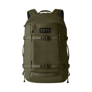Yeti Crossroads 27L Backpack, Water-Resistant TuffSkin Nylon, Olive, Large Main Compartment, Rambler Bottle Pockets, 81486188