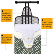 KDJ HOME LW5420 Slieton Extra Large Ironing Board with Hang Rail, 20-Inch Wide