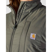 Carhartt Women's Rain Defender Lightweight Insulated Mock Neck Vest, Dusty Olive, 2X 107100