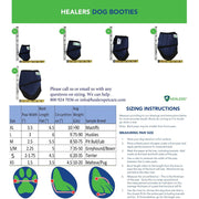 Healers Petcare Medical Dog Booties for Small Dogs, Non-Slip Rubber Sole, blue, S