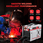 Migbloom 140A Stick Welder Machine, 110V Portable Mini ARC MMA Welder with IGBT Inverter, VRD, Hot Start, ARC Force, Anti-Stick, White and Black