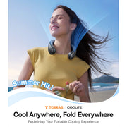 TORRAS COOLiTE Portable Foldable Neck Fan, 4 High-Speed Motors, 6 Airflow Outlets, 4000mAh Battery, Space Black