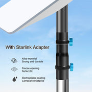 DNShorix Starlink Pole Mount Satellite Dish Mounting Kit, 9ft Stainless Steel Pole, 1.5in Diameter, Aluminum Alloy Adapter, Threaded Joint Assembly