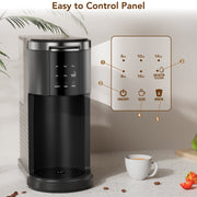 Kndko Single Serve Coffee Maker, 1200W Rapid Heating, Black, Compatible with K-Cup Pods and Ground Coffee, 40oz Water Tank, Self-Cleaning, Touchscreen, CM9429D-UL