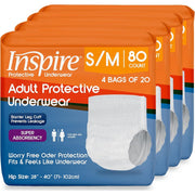 K2 Health Products Inspire Protective Incontinence Underwear, Heavy Absorbency, Small/Medium, 20 Count PTUSA4M