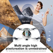 HNZENBW A118 RC Drone with Dual 8K Camera, Optical Flow Positioning, Brushless Motor, Foldable Design, 2 Batteries