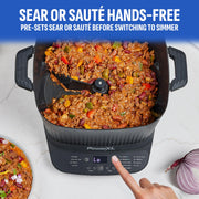PowerXL Stirmax Deluxe 7.5 Quart Digital Multi-Cooker with 360 Automatic Paddle, 9 Programmable Presets, Blue Diamond Ceramic Coating, Includes Skillet and Accessories
