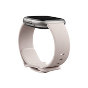 Fitbit FB521SRWT-US Sense 2 Advanced Health and Fitness Smartwatch - Lunar White/Platinum Aluminum
