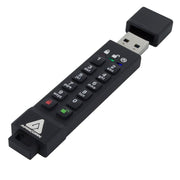 Apricorn Aegis Secure Key 3z USB Flash Drive, 64GB, 256-bit AES XTS Hardware Encryption, FIPS 140-2 Level 3 Validated, Rugged Aluminum Housing, IP57 Water and Dust Resistant