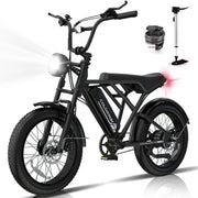 COLORWAY 750W Electric Bike for Adults,20X4.0 Fat Tire Off-Road E bike, BLACK-36V/12Ah