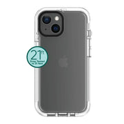 onn. WIBCLR100134729 iPhone 15 Rugged Phone Case With Holster, Clear