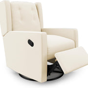 Baby Relax Shirley Swivel Glider Recliner Chair - White