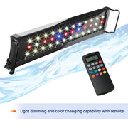 Aqueon OptiBright Plus LED Aquarium Light Fixture, Remote Controlled, Adjustable Legs, 18-24 Inch, Black, 100115720