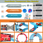 BUBUQE Slot Car Race Track Sets Dual-Player Electric RC Cars for Boys Kids 6-12 Vehicle Playsets