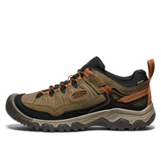 KEEN 1030692 Targhee IV Waterproof Hiking Shoes for Men - Sea Turtle/Roasted Pecan - 10W