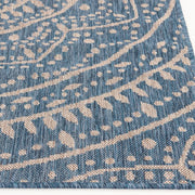 Mainstays Blue Global Medallion Indoor Outdoor Area Rug 6'6