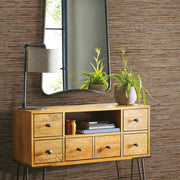 RoomMates Brown Faux Grasscloth Peel and Stick Wallpaper, 20.5 in x 16.5 ft Roll, RMK11312WP