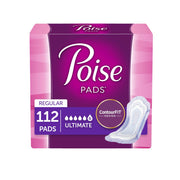 Poise 47441 Incontinence Pads, Ultimate Absorbency, Regular, 112 Count