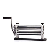 Botini Luxury Cylinder N.03 Pasta Maker with Durable Aluminum Rollers, Metallic Silver, Compact Design