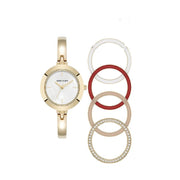 Anne Klein AK/5374GPST Women's Bangle Watch and Interchangeable Bezel Set