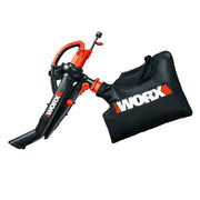 Worx WG505 120 MPH 350 CFM 12 Amp Electric Leaf Blower/Mulcher/Vac with Metal Impeller